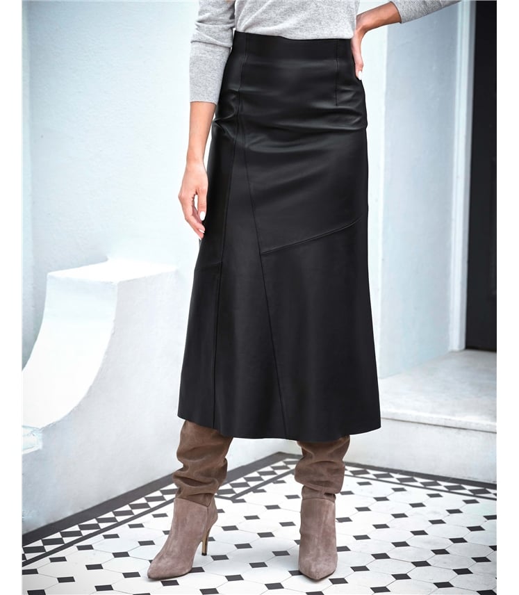 Leather Midi Skirt