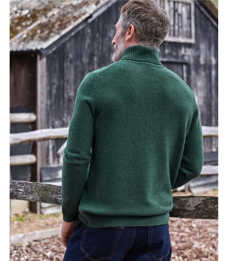 Pull à col roulé - Homme - Laine d’agneau certifiée 100% RWS