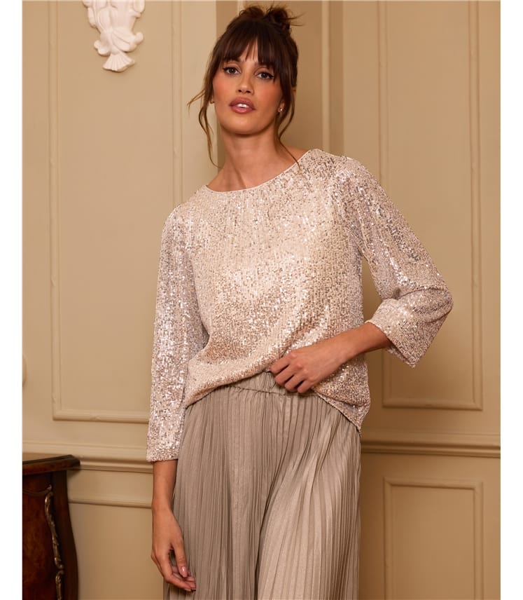 Sequin blouse uk on sale