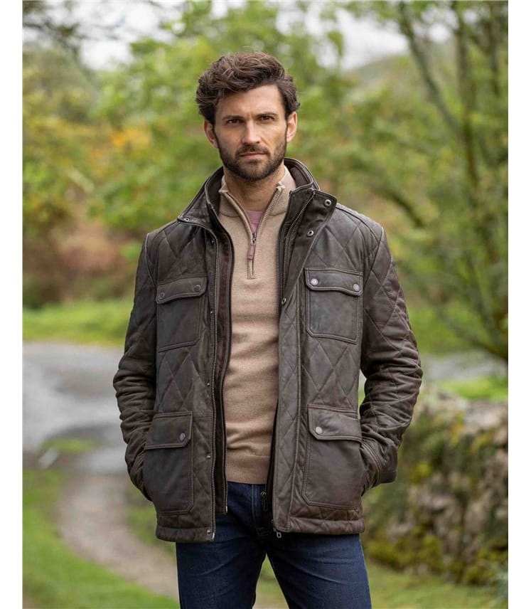 Mens Leather Jackets & Boiled Wool Coats | WoolOvers UK