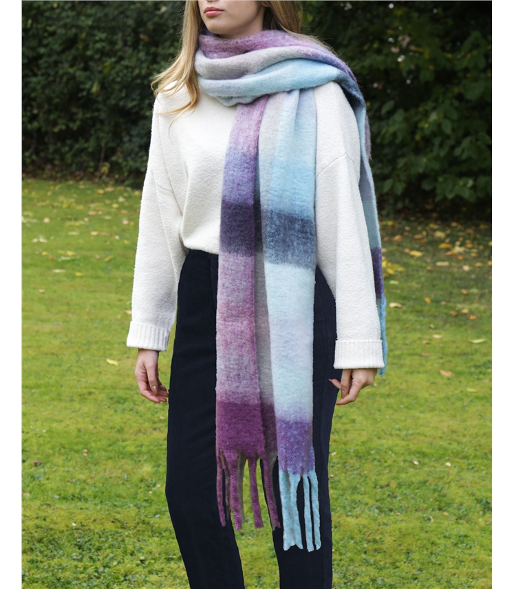 Fluffy Recycled Polyester Blanket Scarf