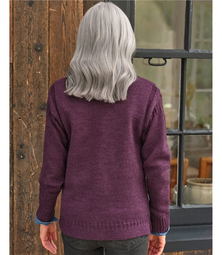 Guernsey-Pullover aus reiner Wolle für Damen