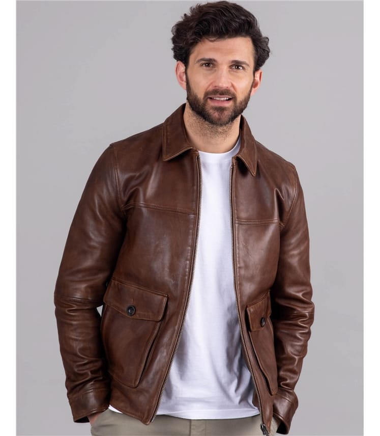 Mens Leather Jackets & Boiled Wool Coats | WoolOvers UK