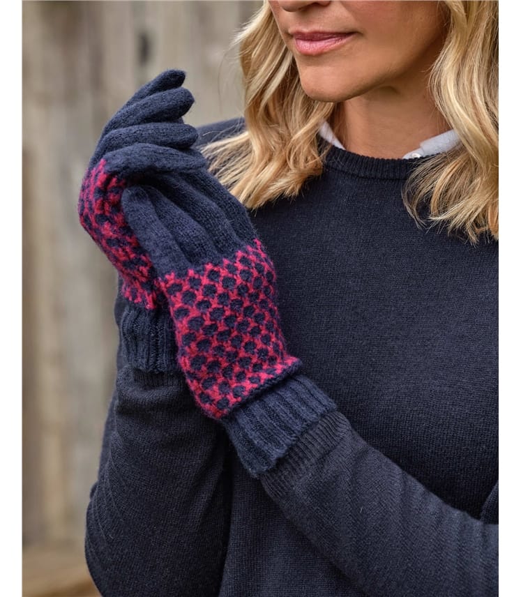 Moss Stitch Gloves