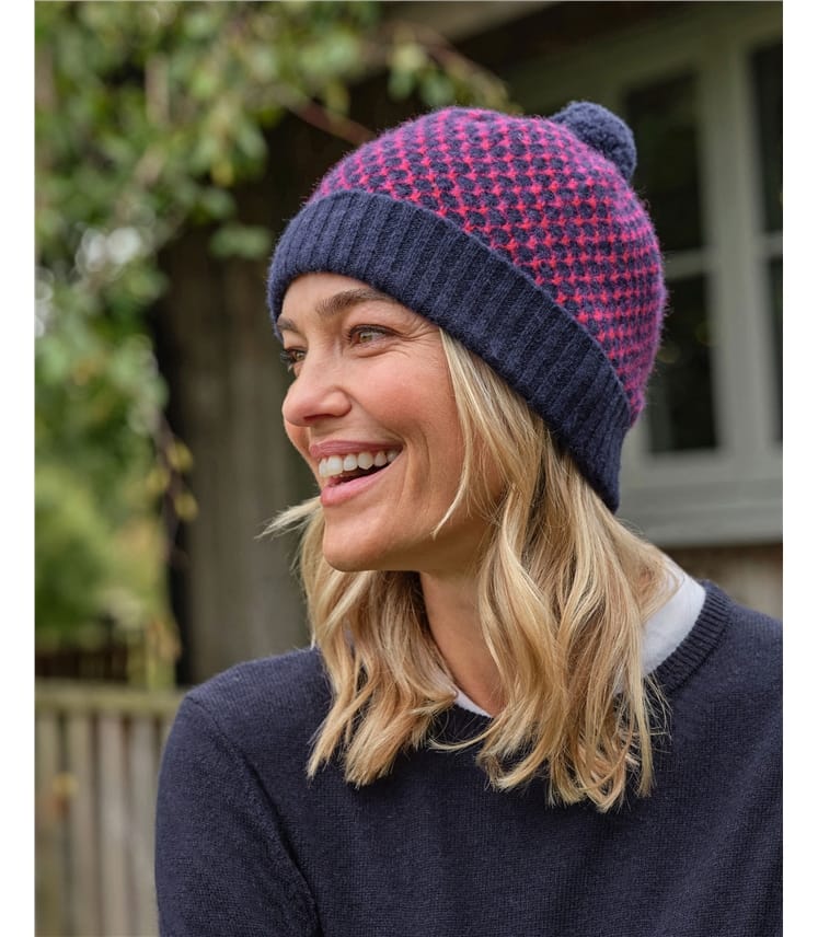 Moss Stitch Bobble Hat