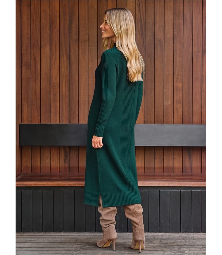 dark green dress sweater You're All Mine Emerald Green Sweater Midi Dress  Shop the Mint
