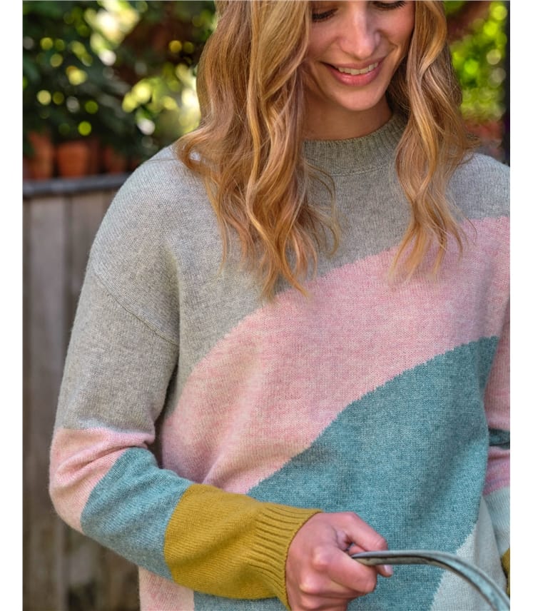 Wavy Colour Block Jumper