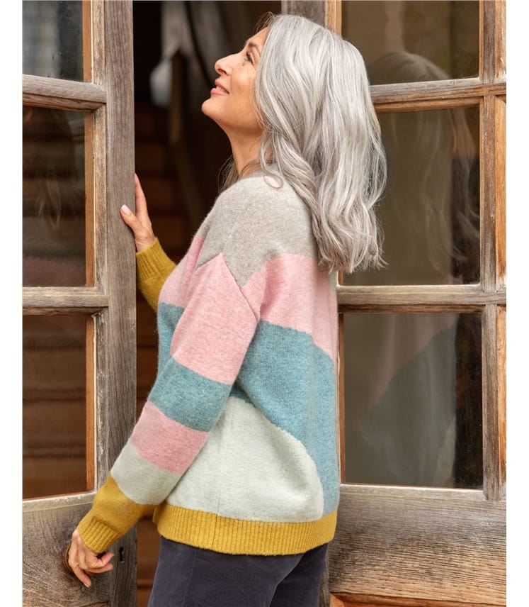 Wavy Colour Block Jumper