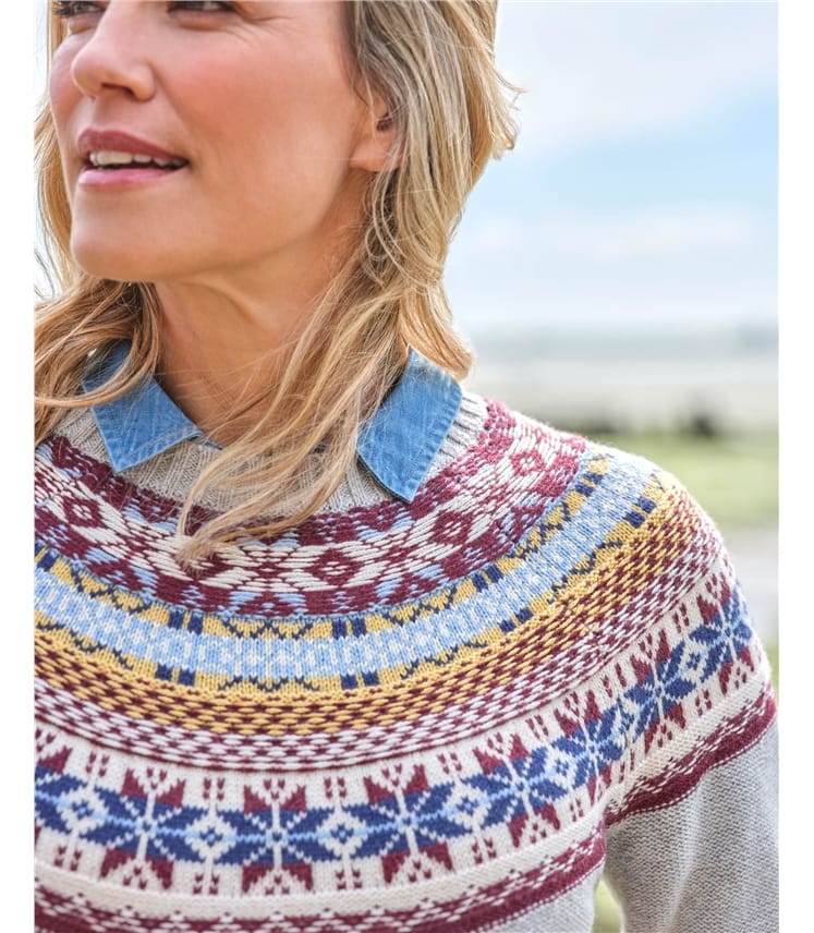 Pullover mit Fair-Isle-Passe