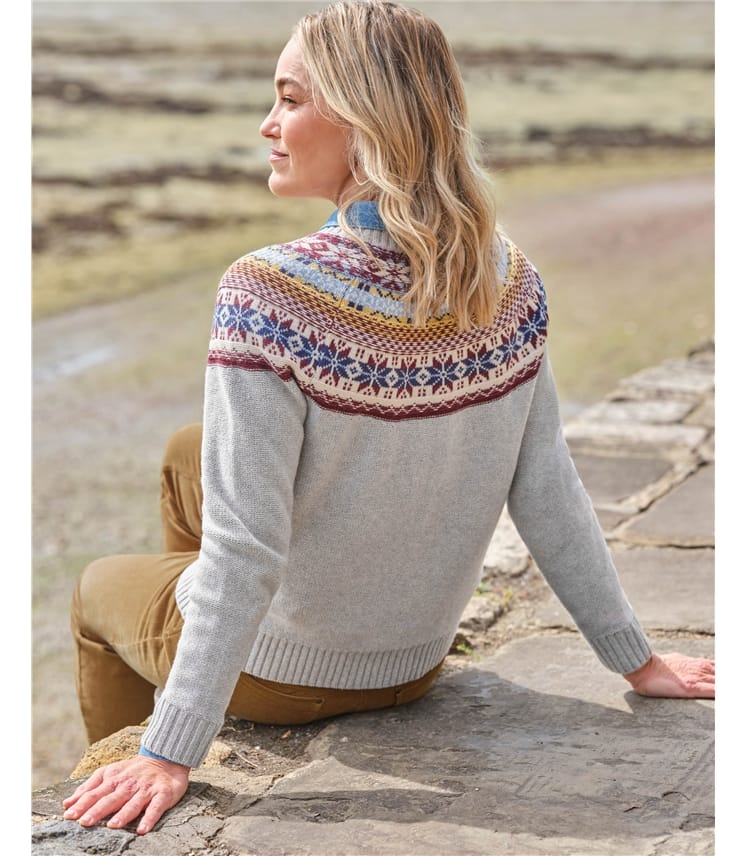 Pullover mit Fair-Isle-Passe