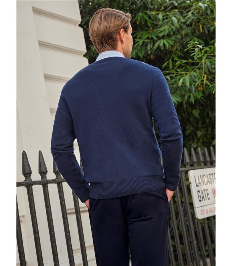 Cashmere Blend Argyle Sweater