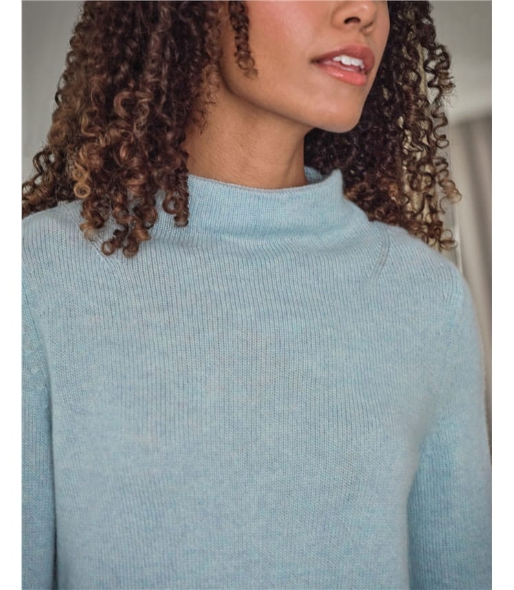 Luxurious Pure Cashmere Turtle Neck Jumper