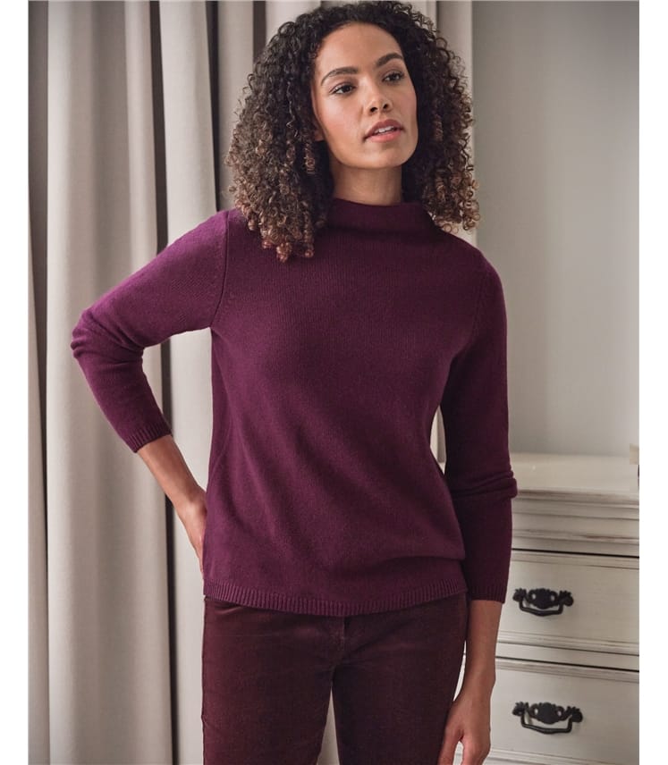 Luxurious Pure Cashmere Turtle Neck Jumper