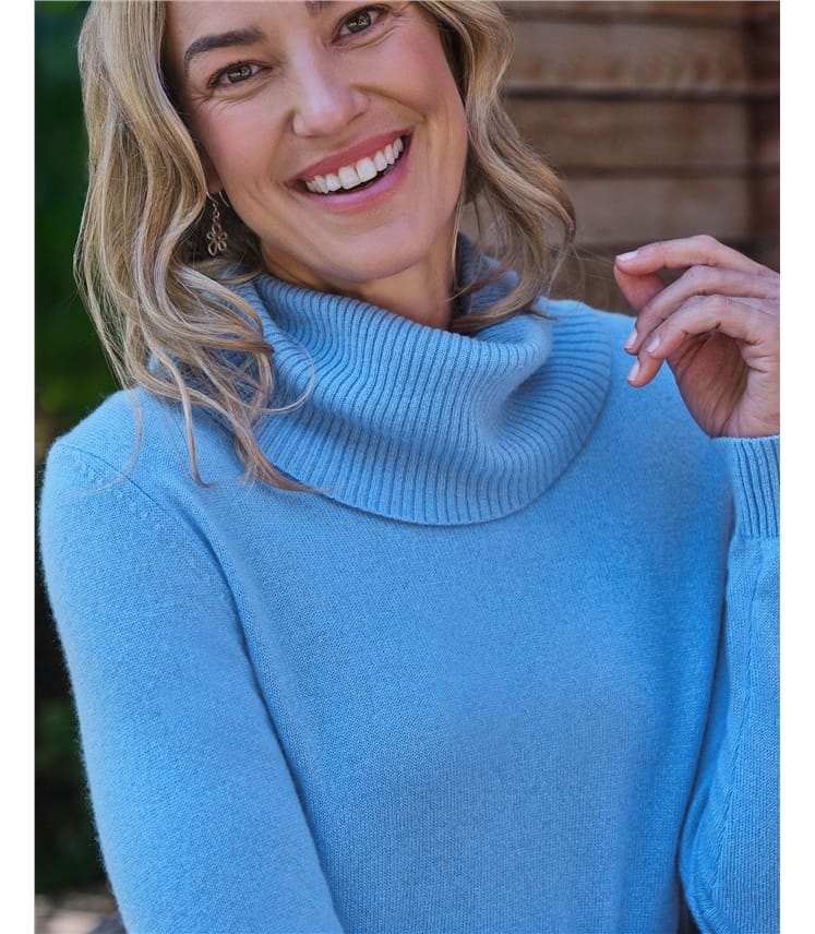 Pullover aus Kaschmir mit Wasserfallausschnitt für Damen