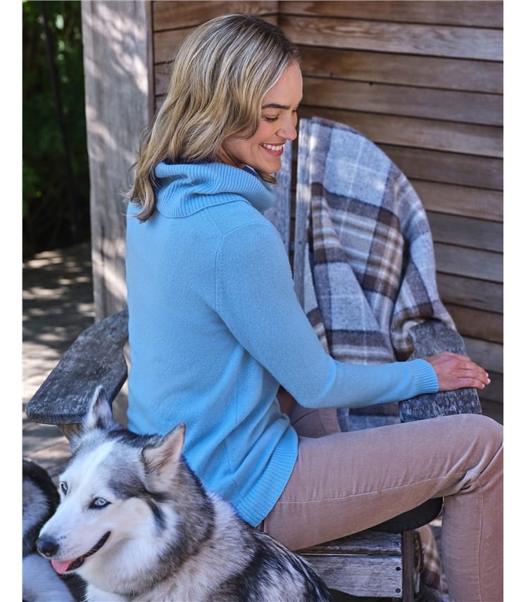 Pullover aus Kaschmir mit Wasserfallausschnitt für Damen