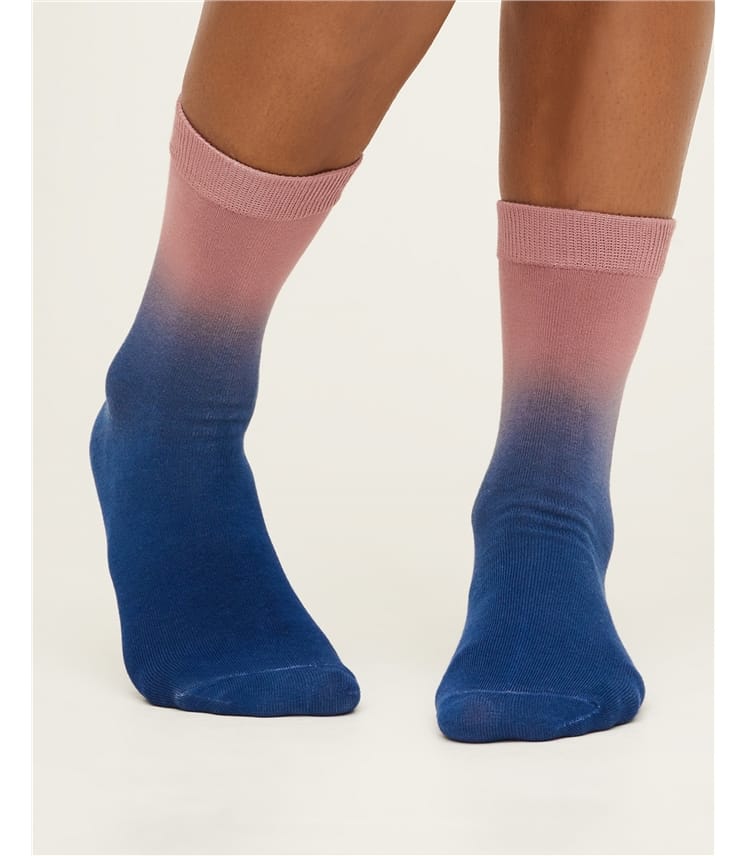 Socken mit Bambusviskose, Dip Dye