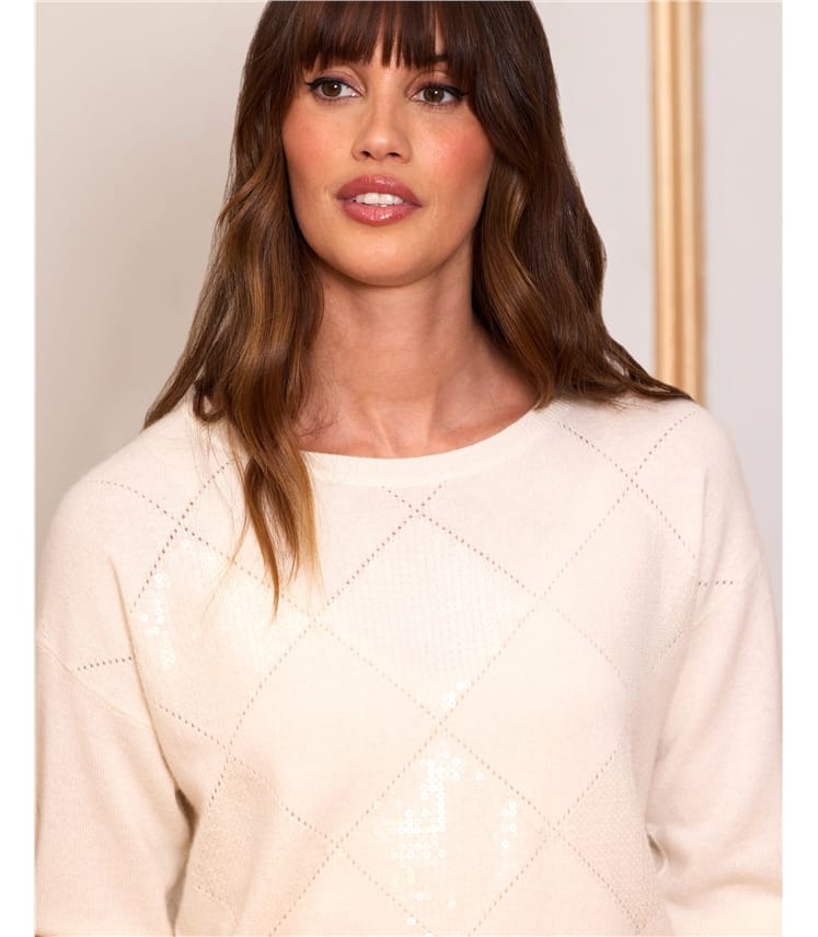 Wool Cashmere Sequin Sweater