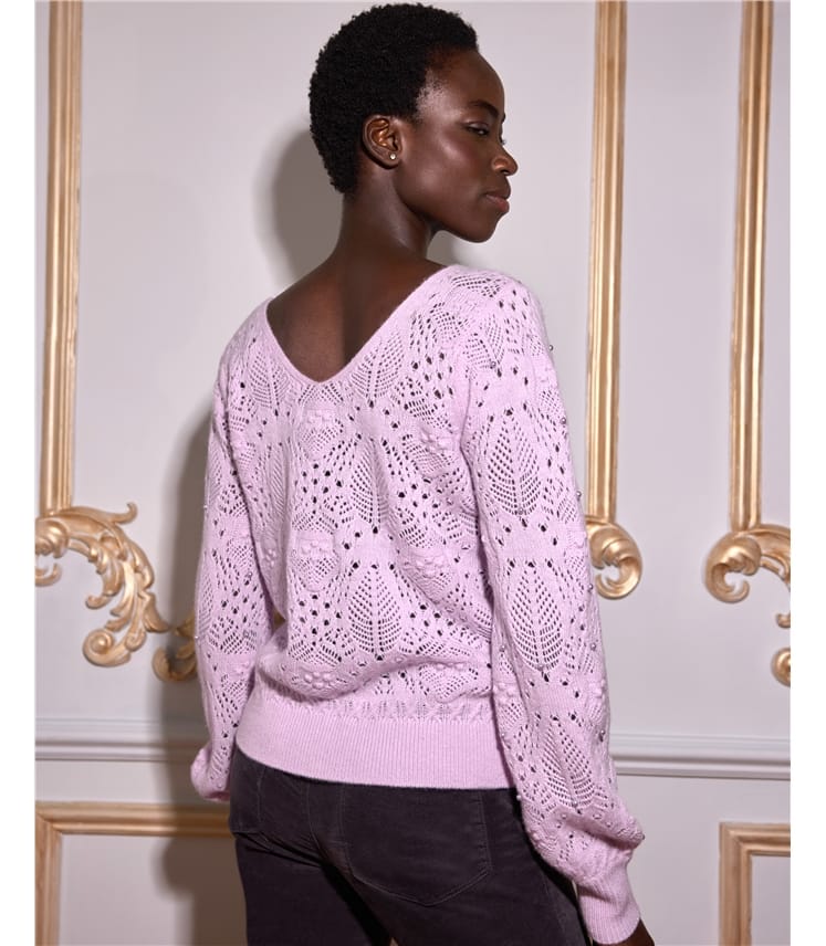 Orchid pink offers cashmere sweater