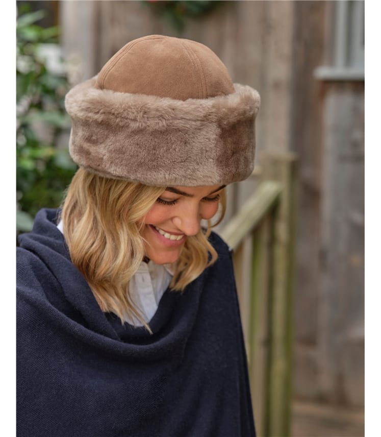 Sheepskin Lined Round Hat