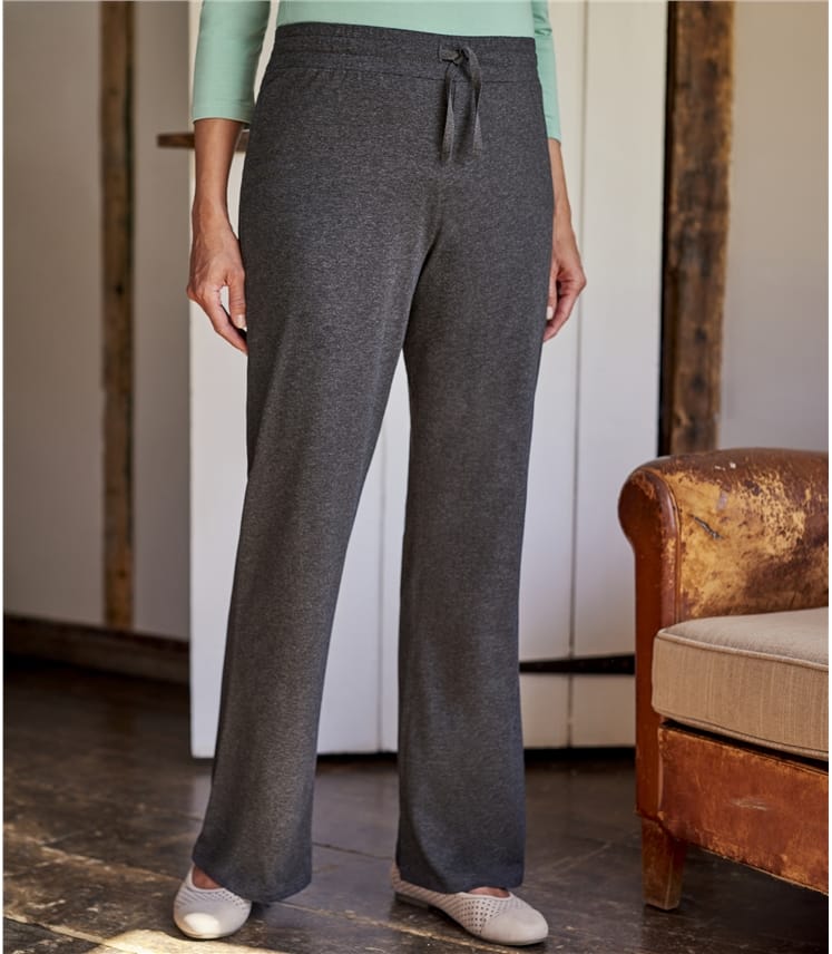 Charcoal | Womens Jersey Lounge Pants | WoolOvers US