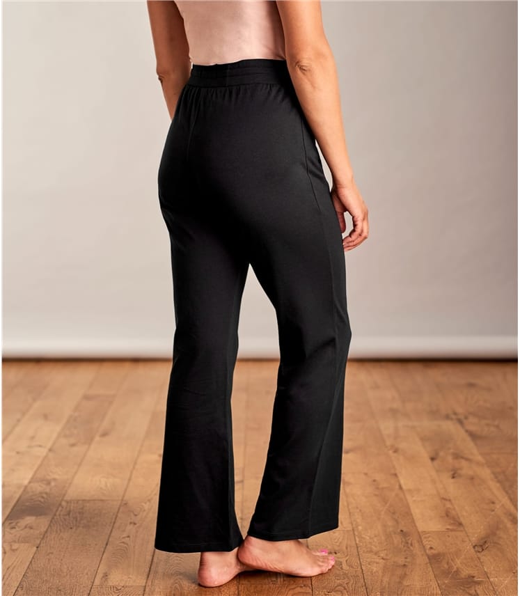 Black | Womens Jersey Lounge Pants | WoolOvers US