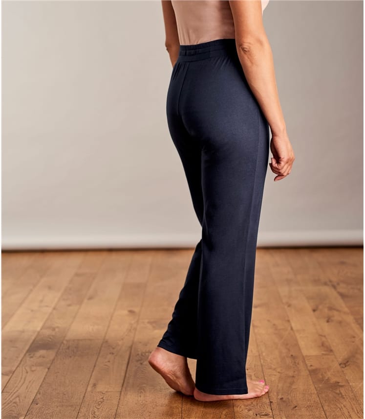 Navy | Womens Jersey Lounge Pants | WoolOvers UK