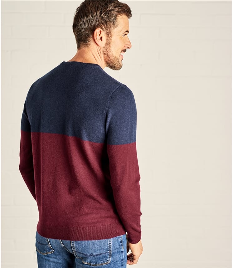 monrow color block sweater