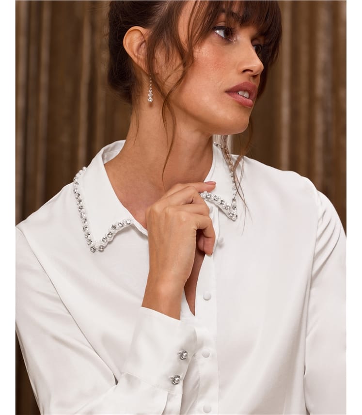 Crystal Collar Shirt