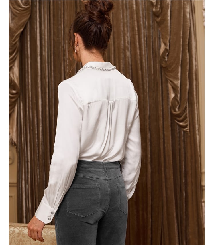 Crystal Collar Shirt