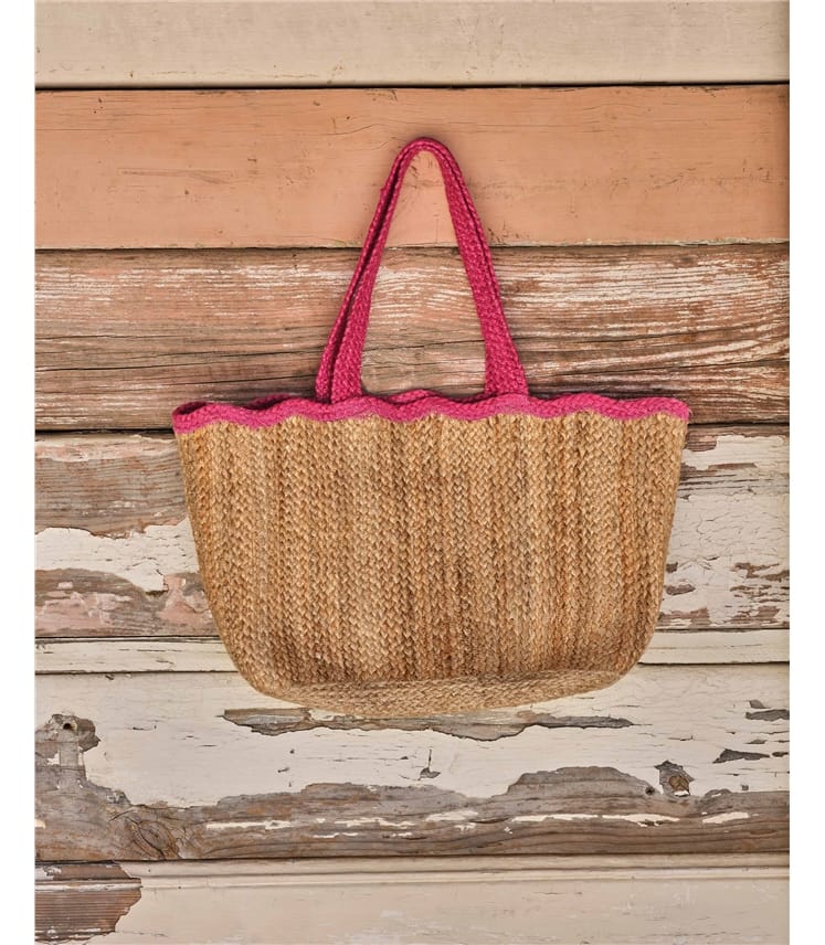 Scallop Straw Bag