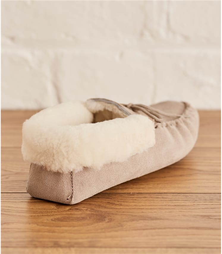 womens moccasin sheepskin slippers