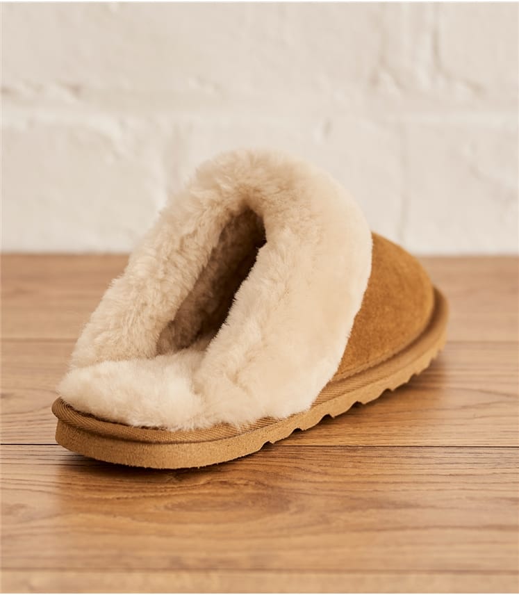 ladies sheepskin mule slippers uk