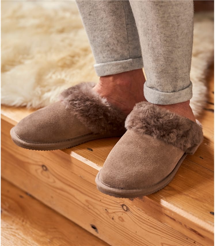 suede mule slippers women's