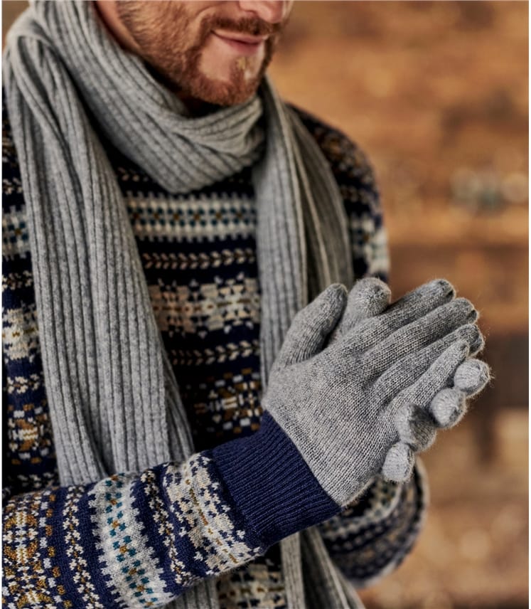 Écharpe côtelée luxueuse - Homme - Pur Cachemire