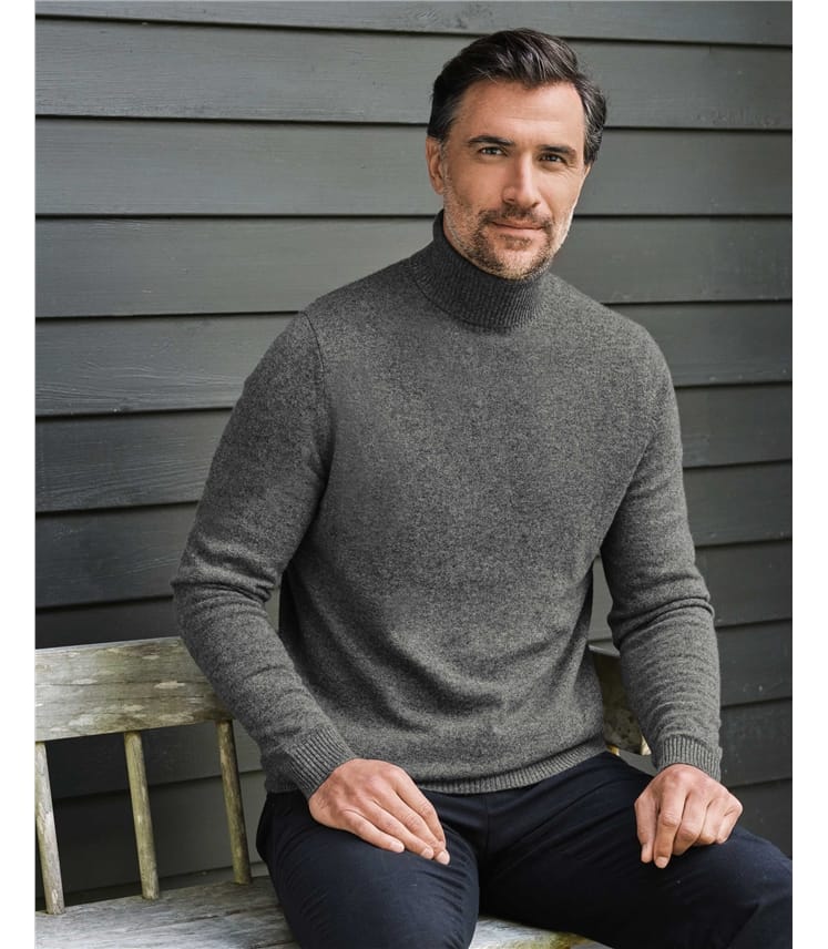 Pure Cashmere Polo Neck Jumper