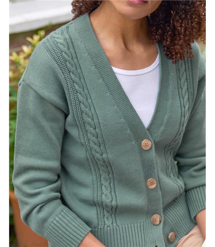 V Neck Cable Jumper
