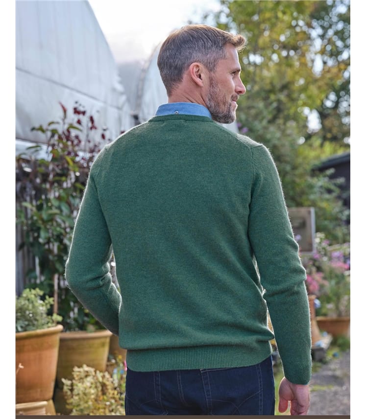 Mens Lambswool V Neck Jumper