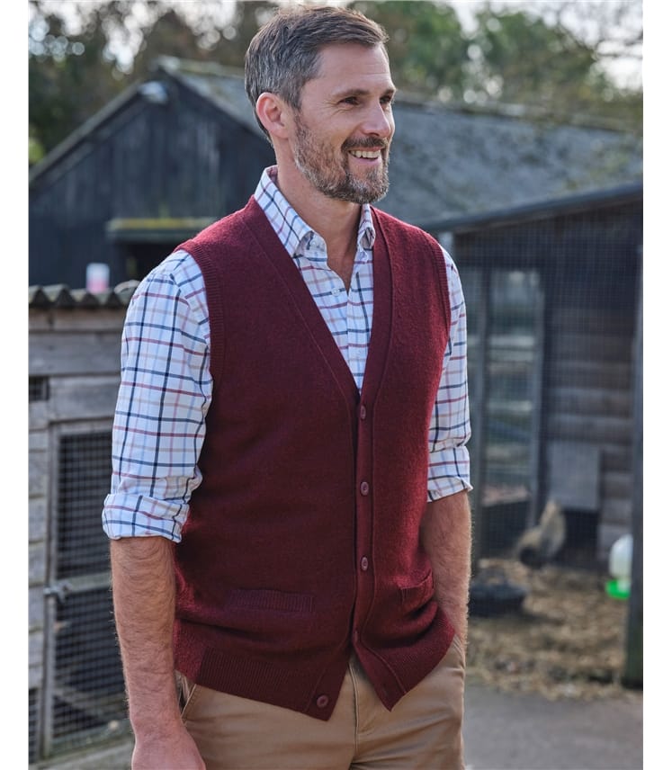 Mens Lambswool Waistcoat