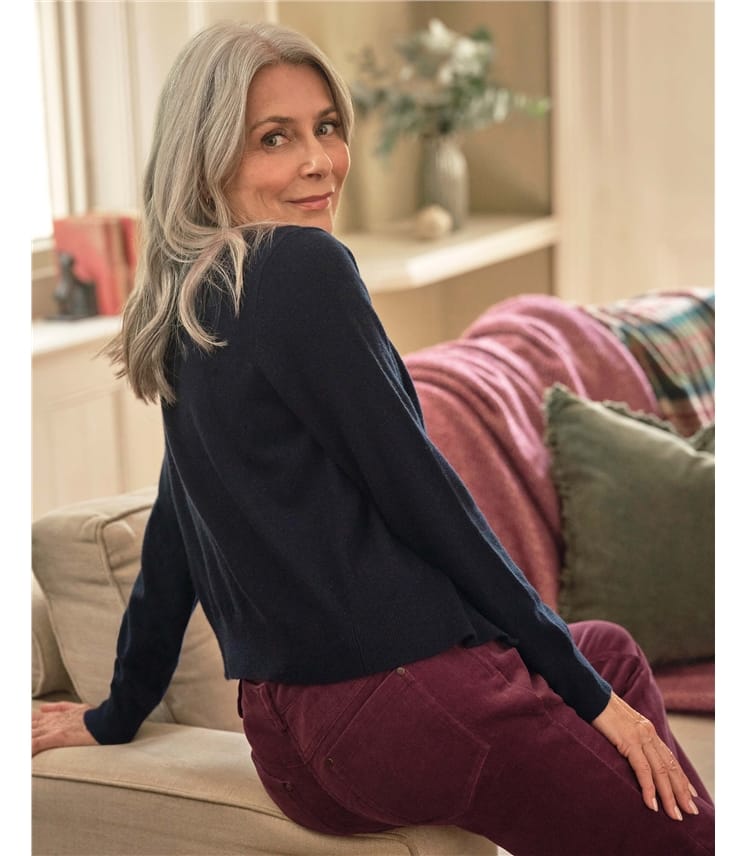 Luxurious Pure Cashmere Cropped Cardigan
