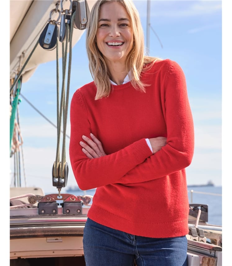 Pull à col rond – Femme – Laine d’agneau certifiée 100% RWS 