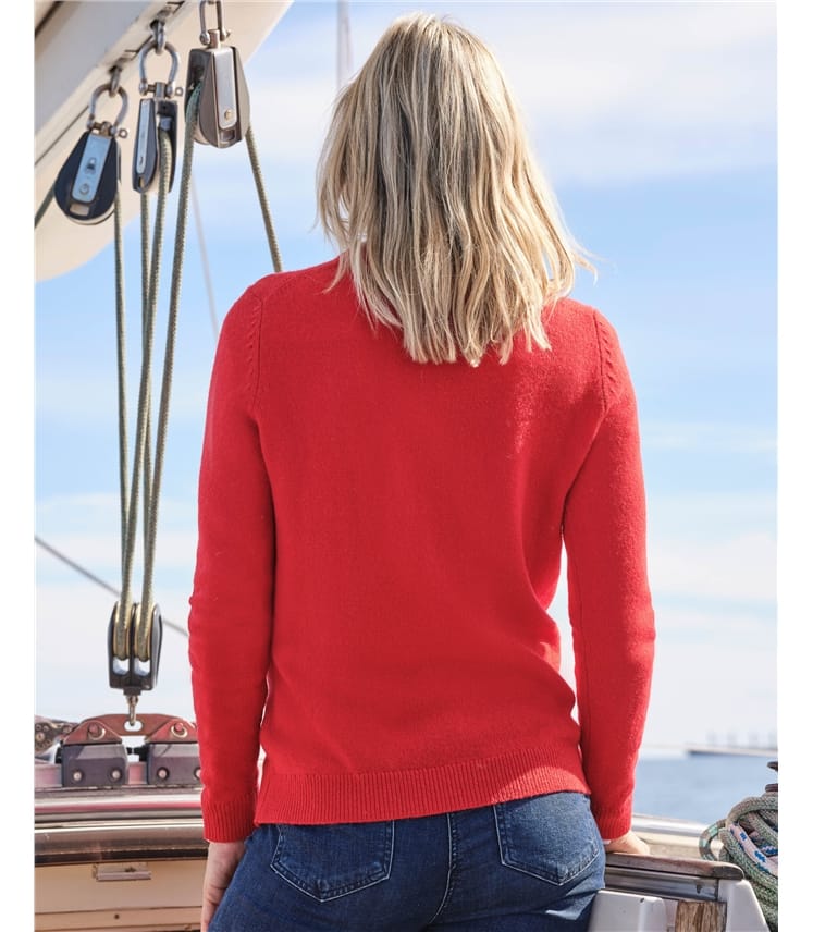 Pull à col rond – Femme – Laine d’agneau certifiée 100% RWS 