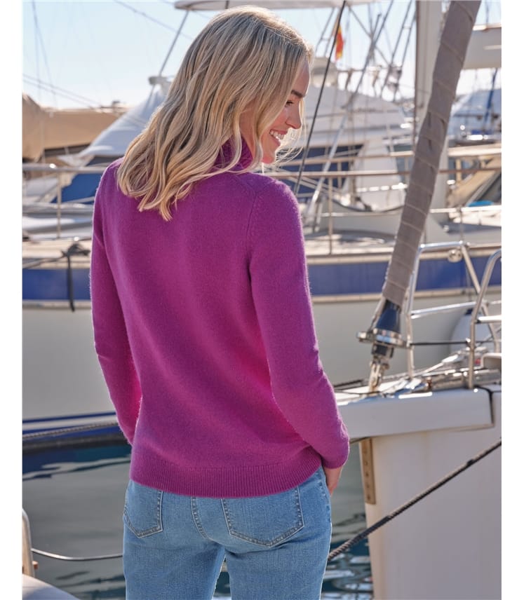 Rollkragenpullover aus Lammwolle für Damen