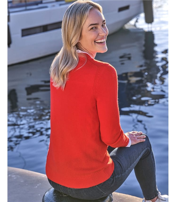 Womens Lambswool V Neck Jumper