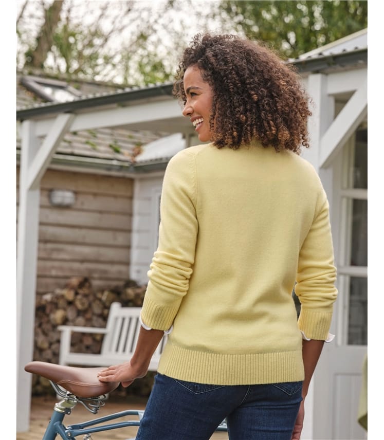 Strickjacke mit Reißverschluss aus Lammwolle für Damen