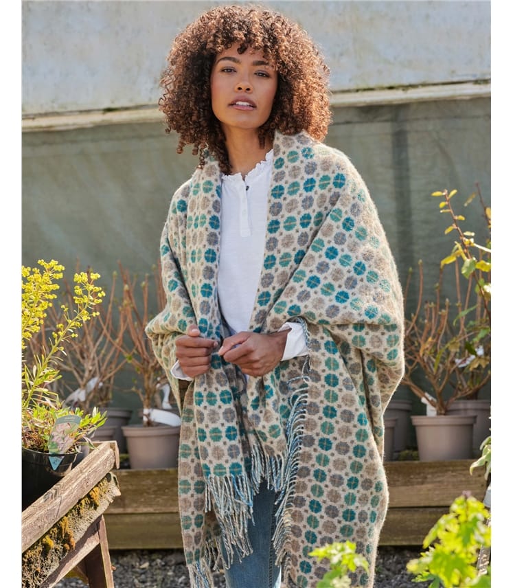 Woven Spot Wool Throw