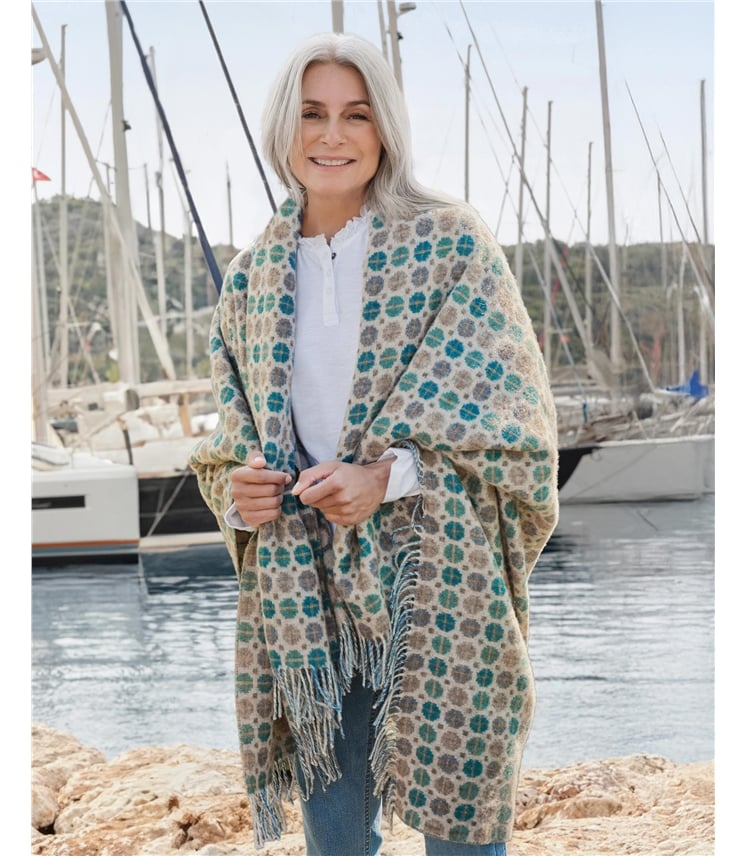 Woven Spot Wool Throw