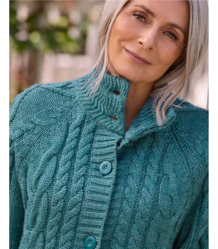 Pure Wool Aran Coatigan