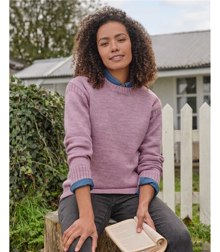 Guernsey-Pullover aus reiner Wolle für Damen