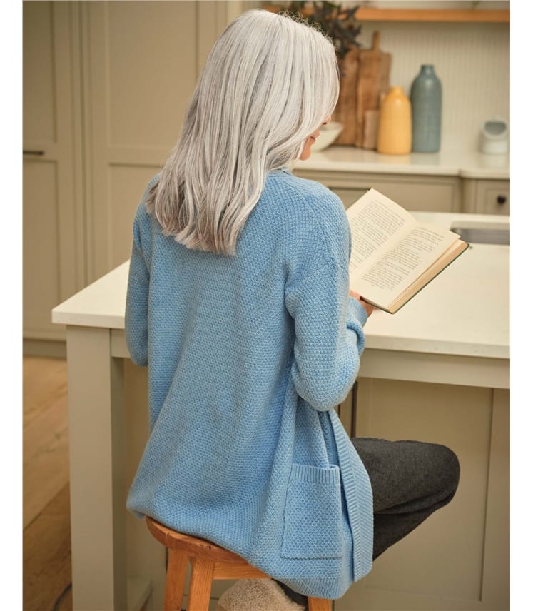 Moss Stitch Cardigan bord à bord