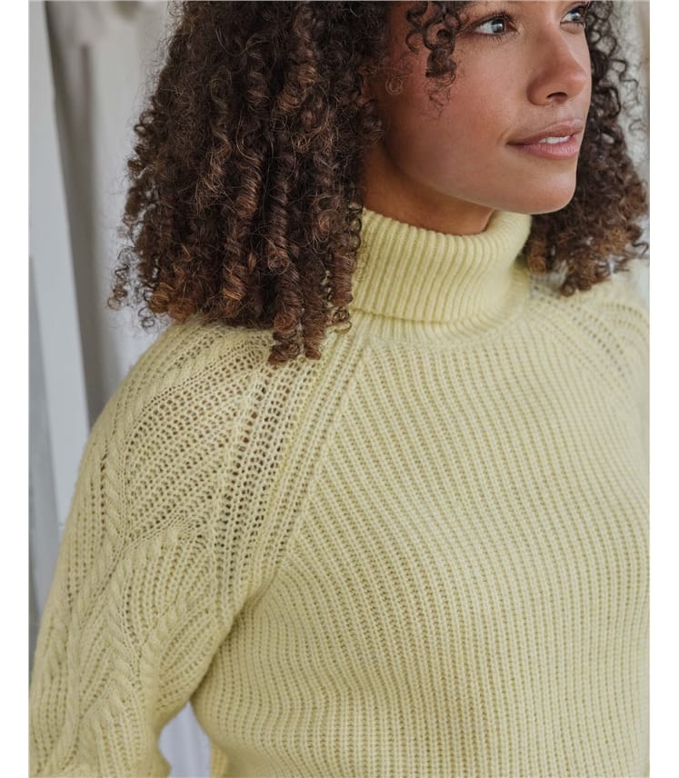 Cable Roll Neck Jumper